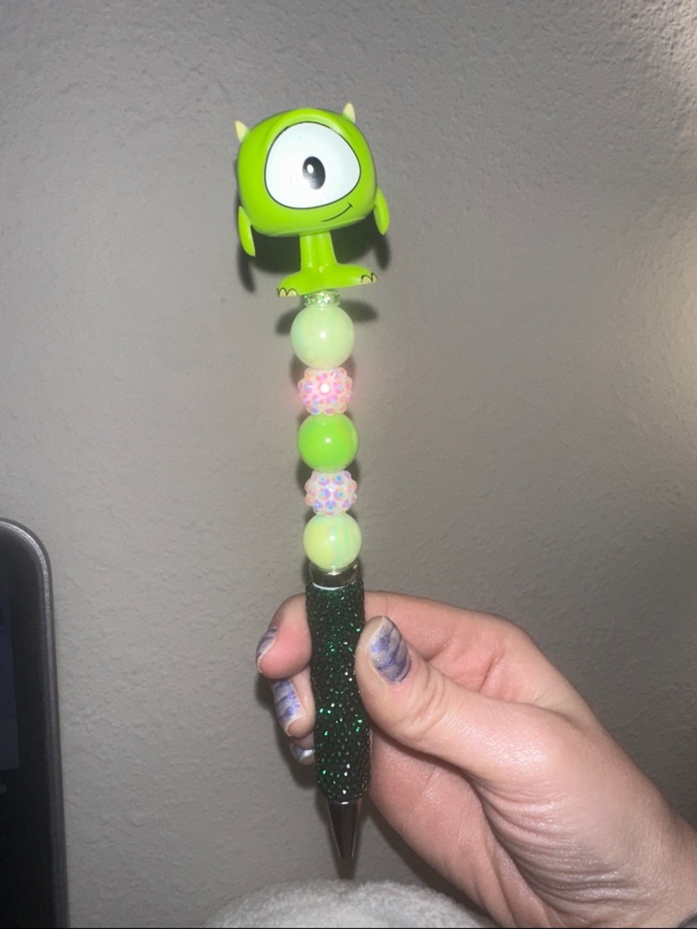 Mike from Monsters Inc Beaded Pen